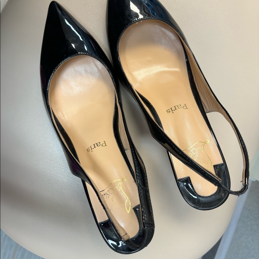 Christian Louboutin "Kate" pump in patent calf leather